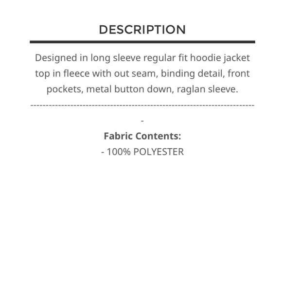 CLEARANCE $45 start No. 114 POL hooded fleece jacket - Picture 8 of 8